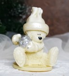 Фигура шоколадная "Медведь со снежком"  9 см 90 гр. 