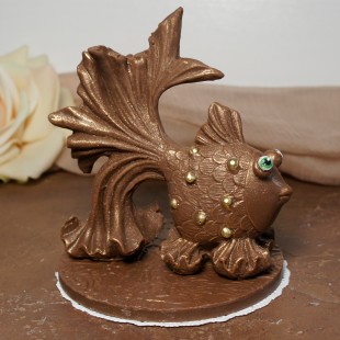 Фигура шоколадная "Золотая Рыбка" 10 см, 150 гр.