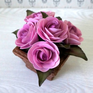 Букет из сахарных цветов "Розы" 14 см, 625 гр.