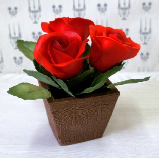 Букет из сахарных цветов "Розы" 14 см, 390 гр.